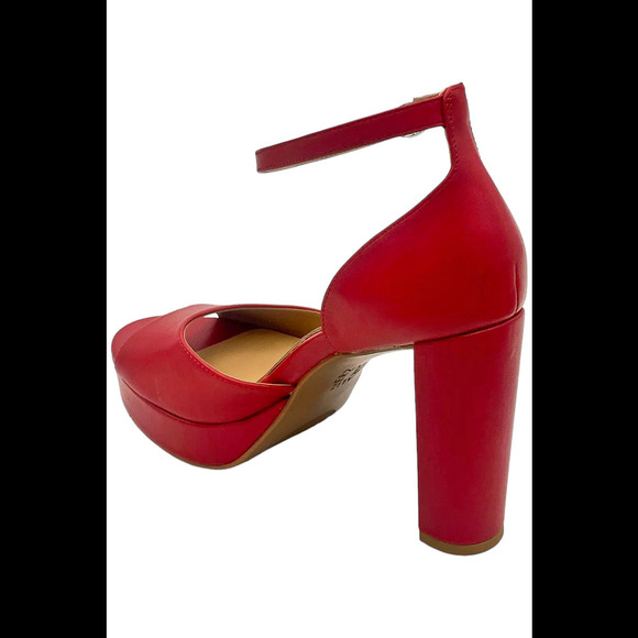 Naturalizer Women's Melina Platform Dress Sandals Leather Crimson - Wide - Picture 3 of 3